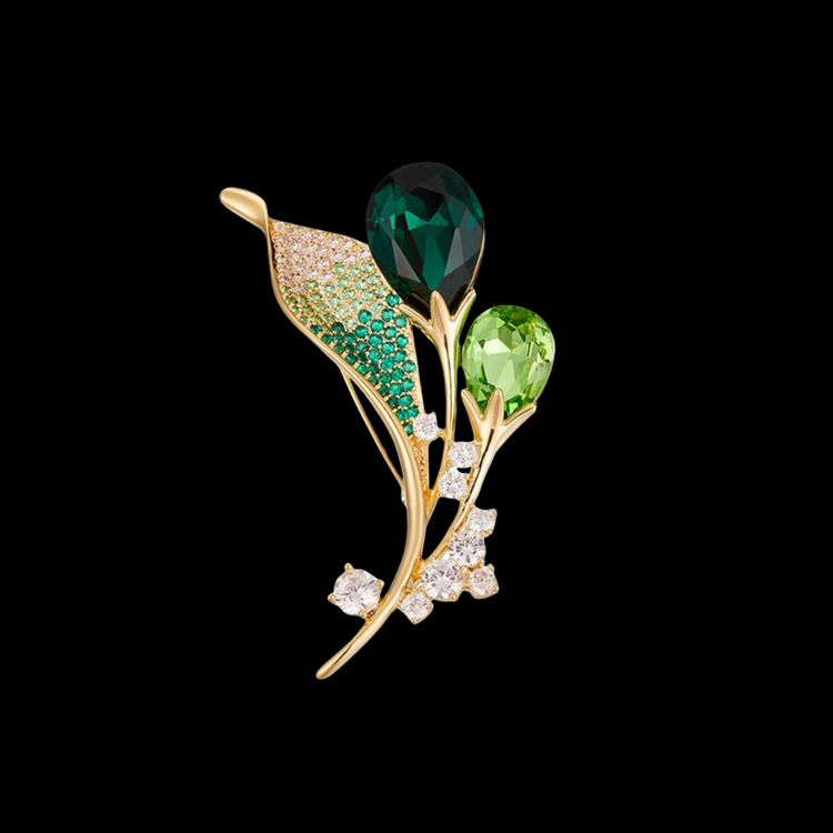 Green Calla Lily Brooch