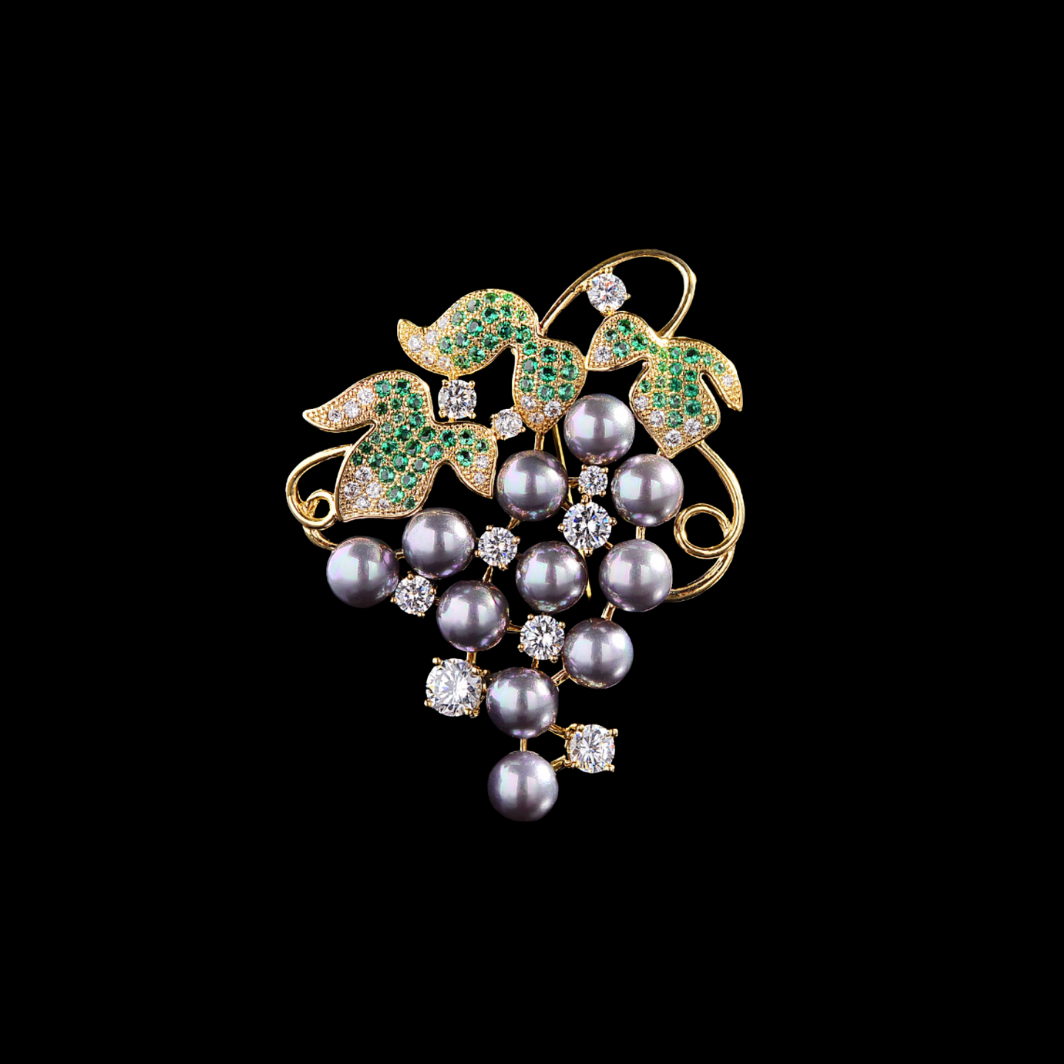 Grey Brooches