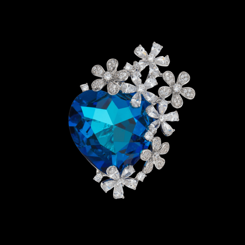 AVELIA Blue Heart Brooch
