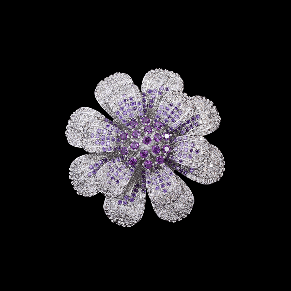 Purple Daisy Brooch