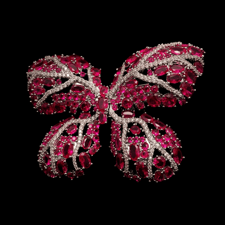 Red Brooches