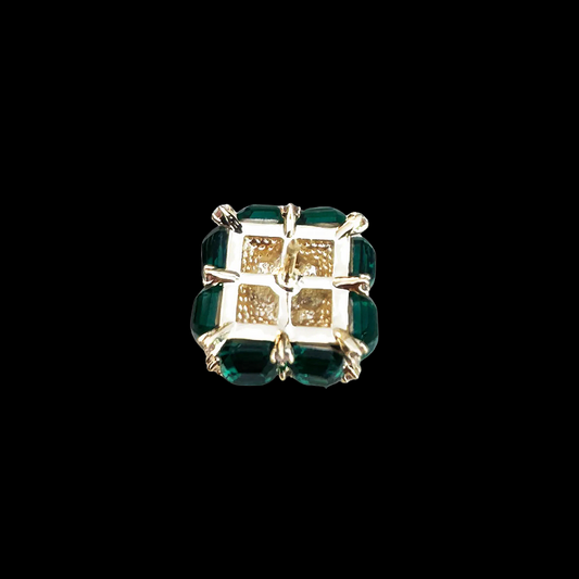 AVELIA Men's Emerald Geo-Design Brooch
