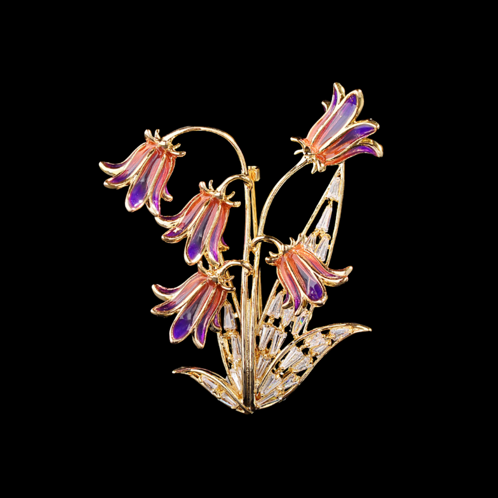 AVELIA Art Nouveau Lily of the Valley Brooch