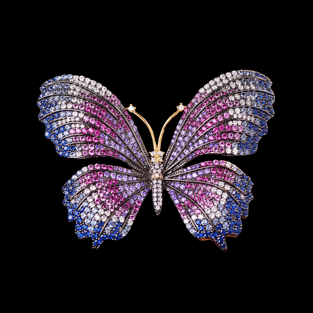 AVELIA Art Nouveau Purple Butterfly Brooch​
