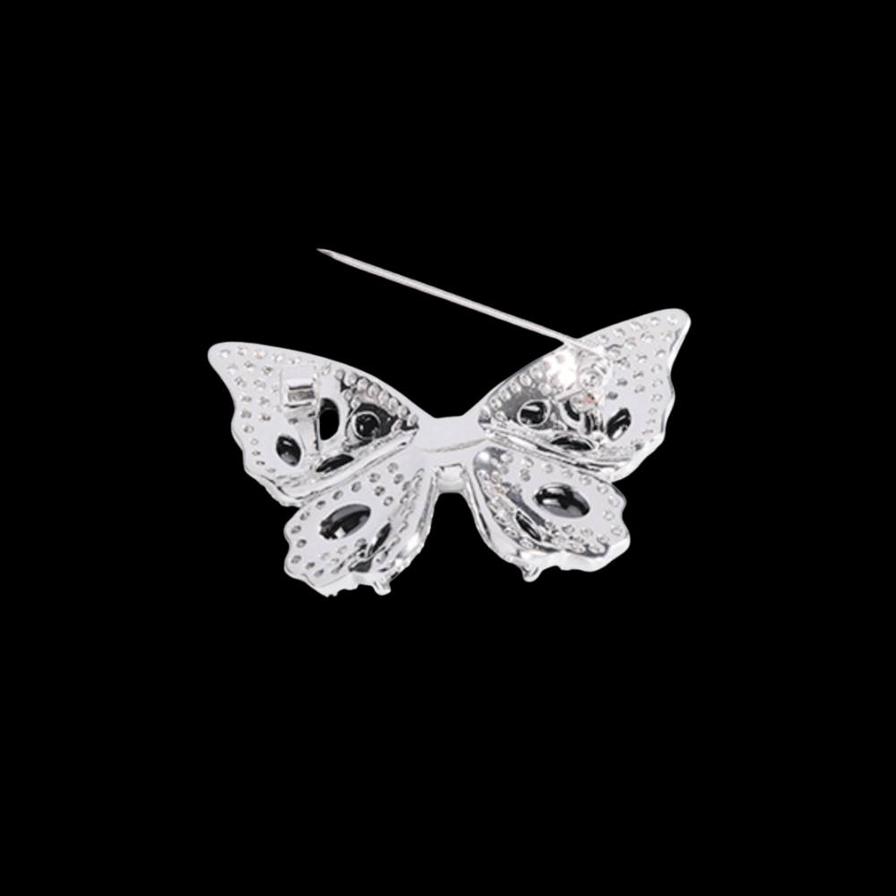 AVELIA Black Stone Butterfly Brooch