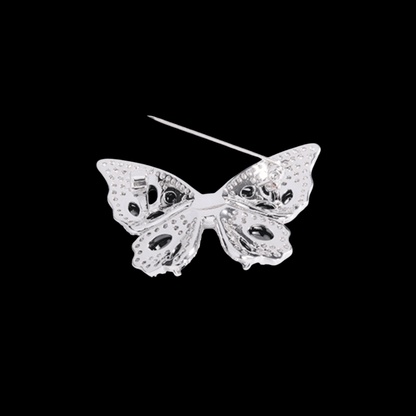 AVELIA Black Stone Butterfly Brooch