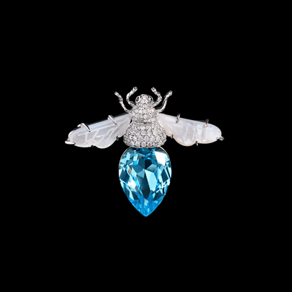 AVELIA Blue Bee Brooch