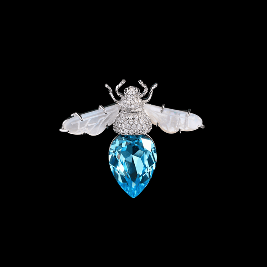 AVELIA Blue Bee Brooch