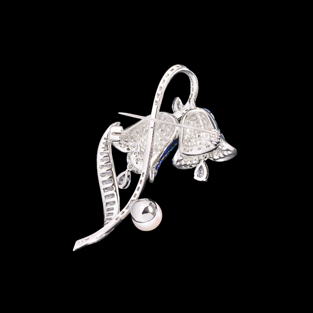 AVELIA Blue Bell Pearl Brooch