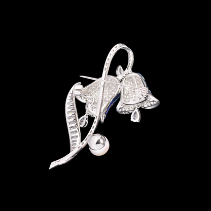 AVELIA Blue Bell Pearl Brooch