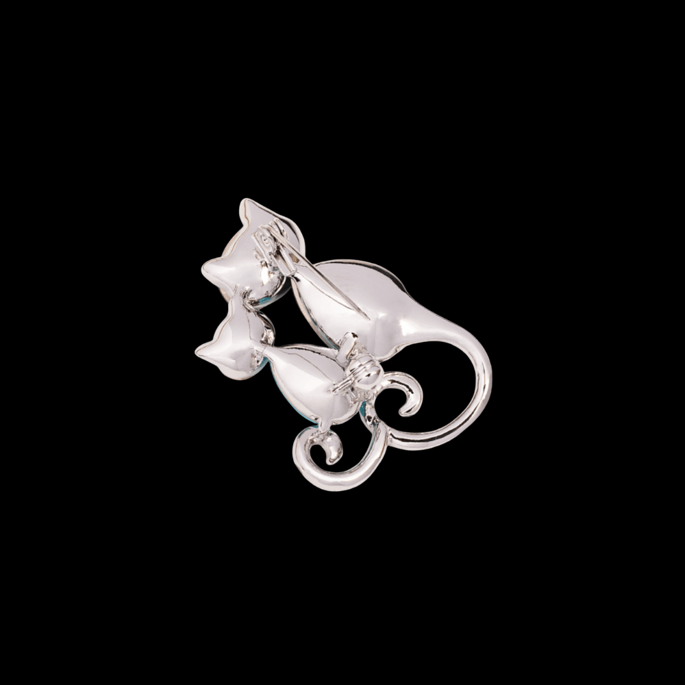 AVELIA Blue Crystal Cat Brooch