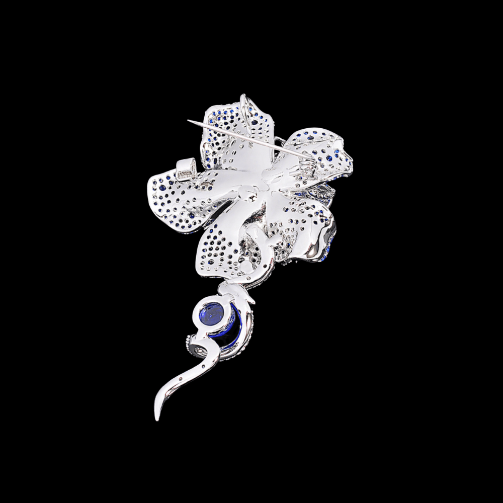 AVELIA Blue Crystal Rose Brooch​