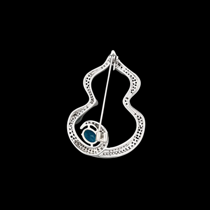 AVELIA Blue Drop Gourd Brooch