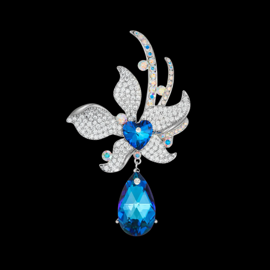 AVELIA Blue Iris Brooch​