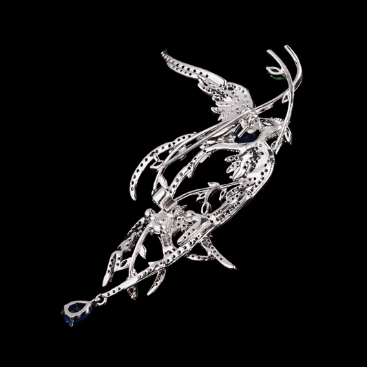 AVELIA Blue Swallow Brooch