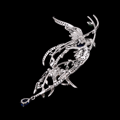 AVELIA Blue Swallow Brooch​