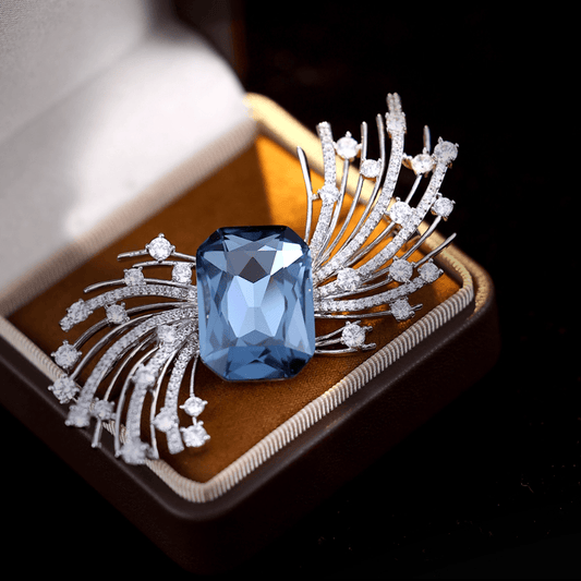 AVELIA Blue Topaz Brooch