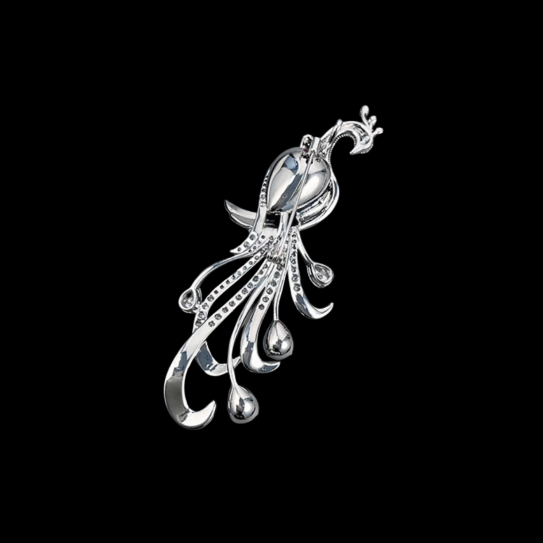 AVELIA Blush Plume Phoenix Brooch