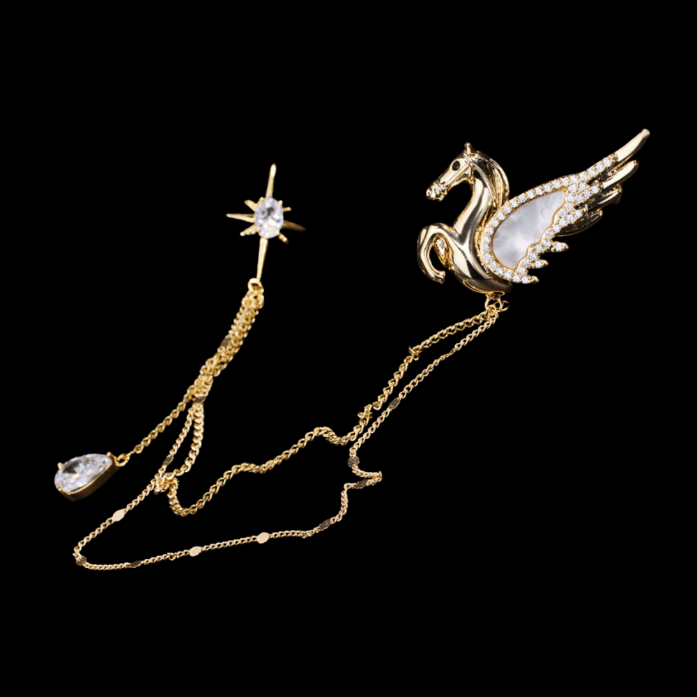 AVELIA Celestial Pegasus Men's Chain Brooch