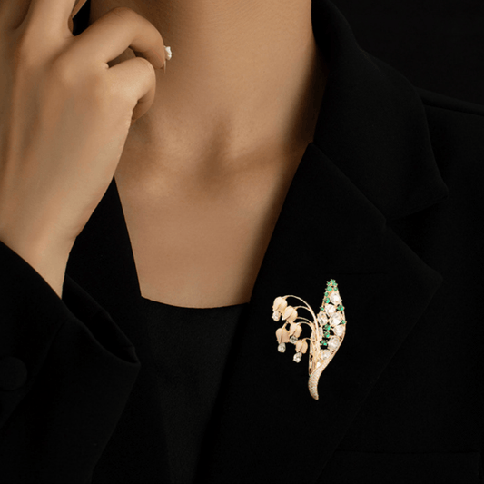 AVELIA Crystal Lily of the Valley Brooch