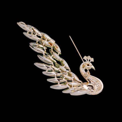 AVELIA Crystal Peacock Brooch​