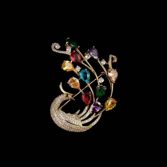 AVELIA Crystal Phoenix Brooch