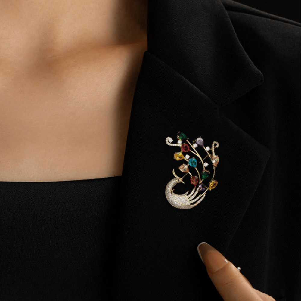 AVELIA Crystal Phoenix Brooch