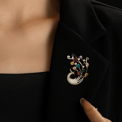 AVELIA Crystal Phoenix Brooch