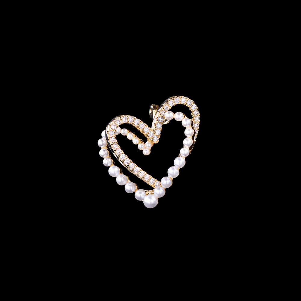 AVELIA Double Heart Brooch