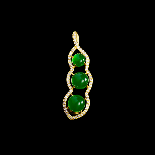 AVELIA Emerald Peapod Brooch