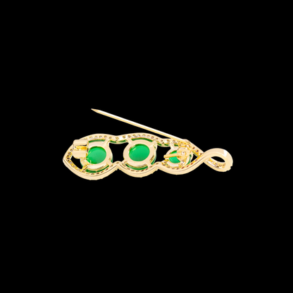 AVELIA Emerald Peapod Brooch