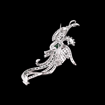 AVELIA Emerald Phoenix Bird Brooch​