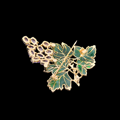 AVELIA Enamel Grape Vine Brooch