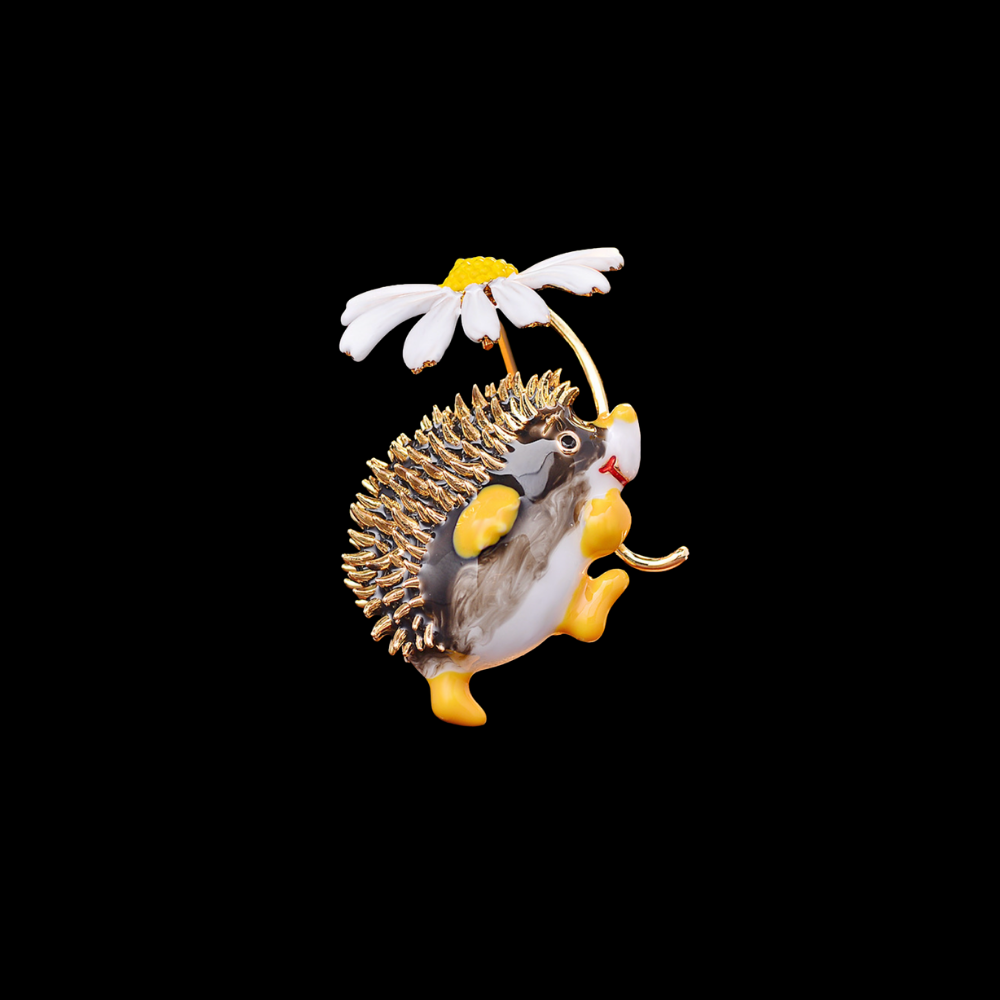 AVELIA Enamel Hedgehog Brooch