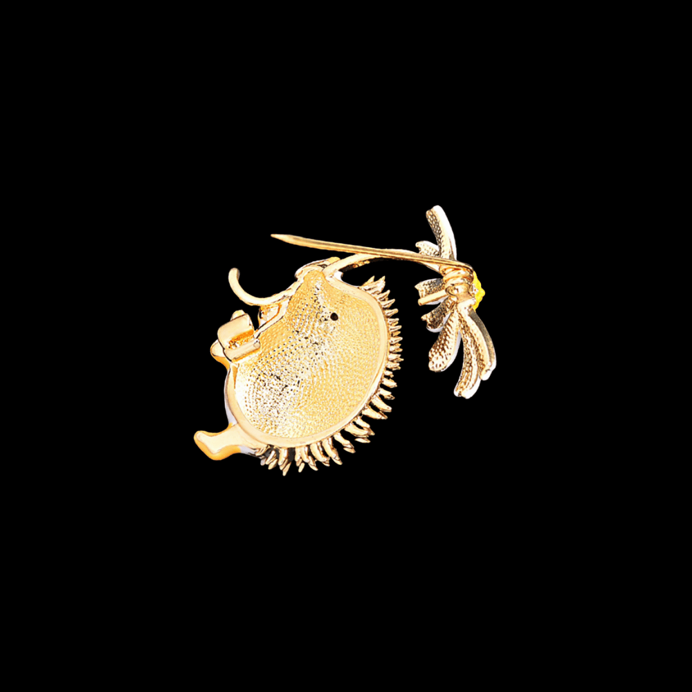 AVELIA Enamel Hedgehog Brooch