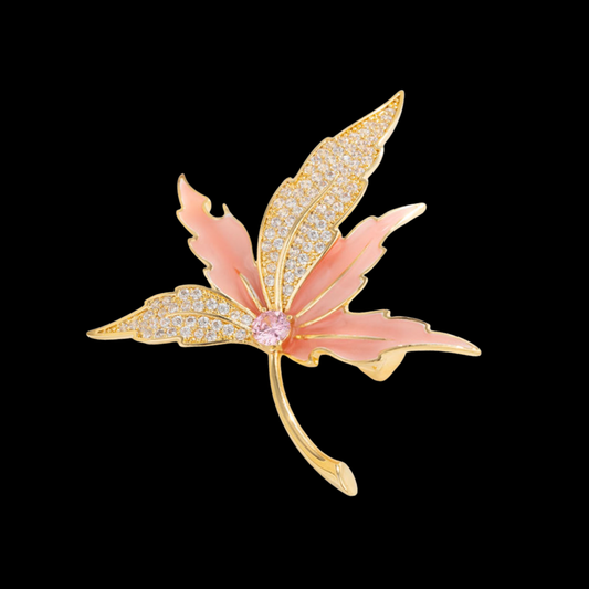 AVELIA Enamel Maple Leaf Brooch