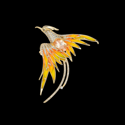 AVELIA Enamel Phoenix Brooch​