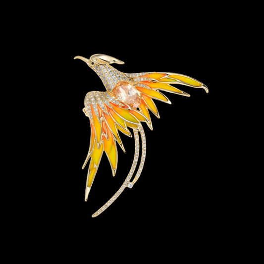 AVELIA Enamel Phoenix Brooch​