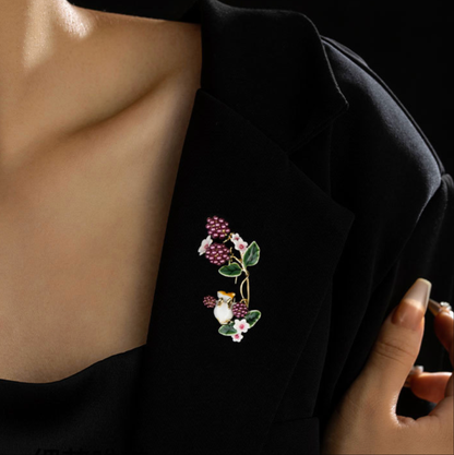 AVELIA Enamel Squirrel Brooch