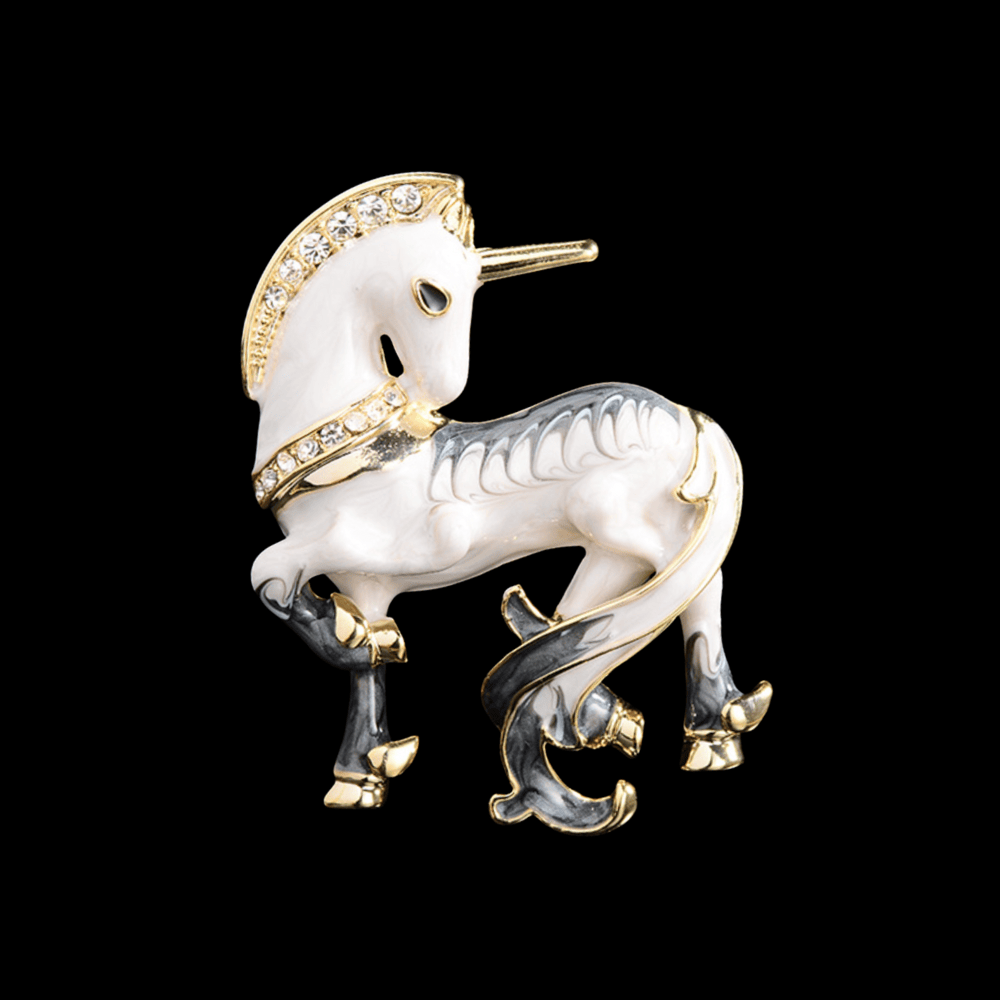AVELIA Enamel Unicorn Brooch​