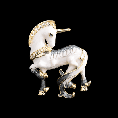 AVELIA Enamel Unicorn Brooch​