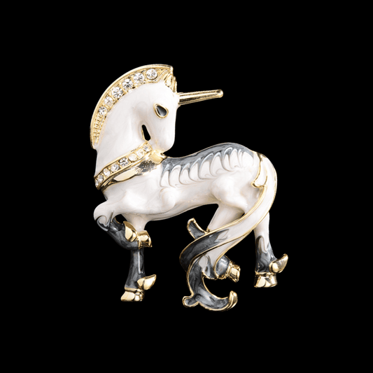 AVELIA Enamel Unicorn Brooch​