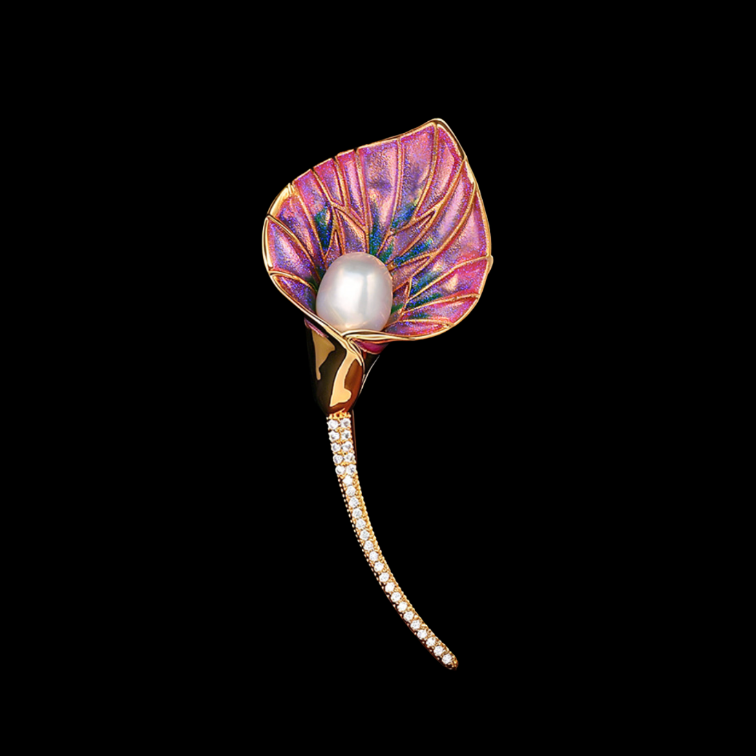 AVELIA Gold Aurora Calla Lily Brooch