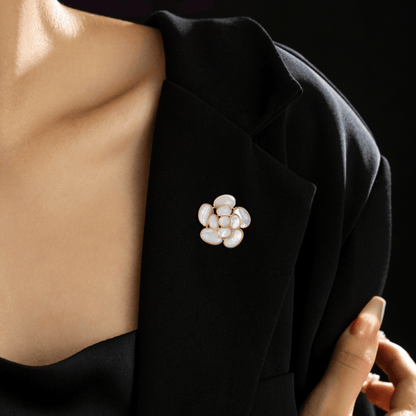 AVELIA Gold Camellia Brooch