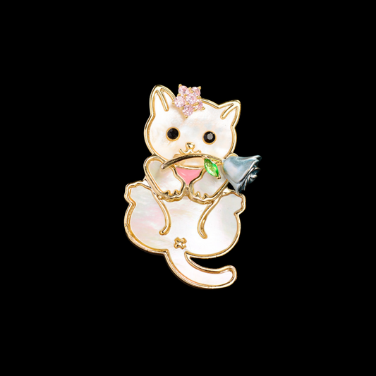 AVELIA Gold Cat Brooch​