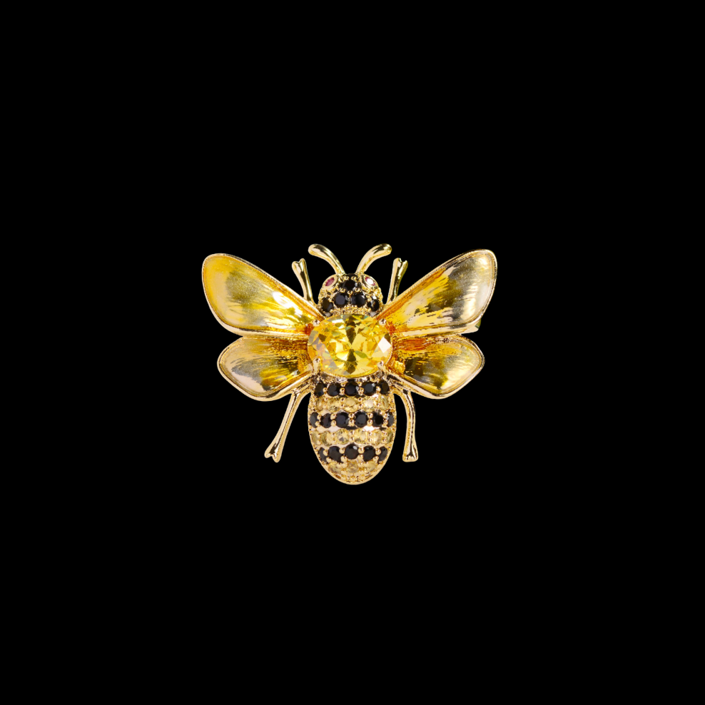 AVELIA Gold Charms Bee Brooch