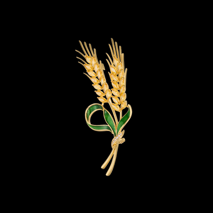 AVELIA Gold Crystal Double Wheat Stalk