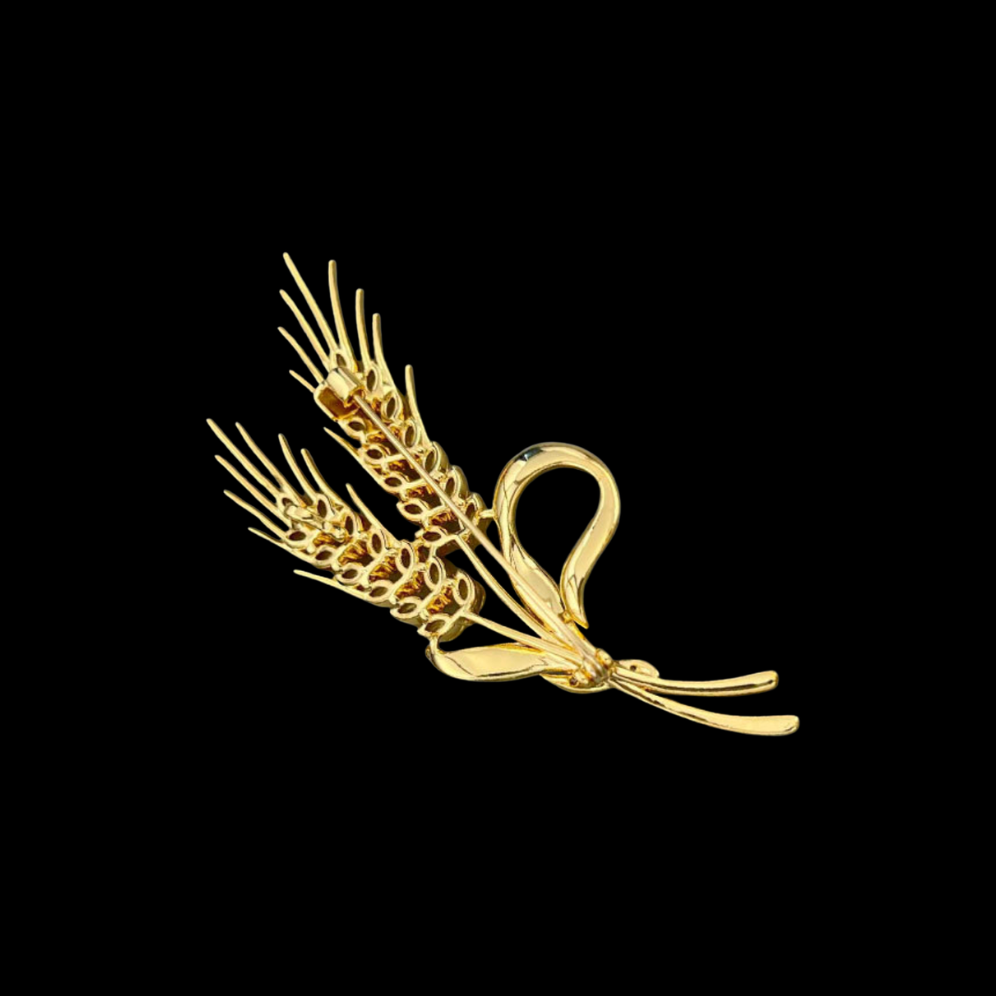 AVELIA Gold Crystal Double Wheat Stalk