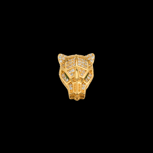 AVELIA Gold Crystal Leopard Brooch