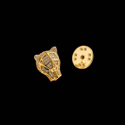 AVELIA Gold Crystal Leopard Brooch